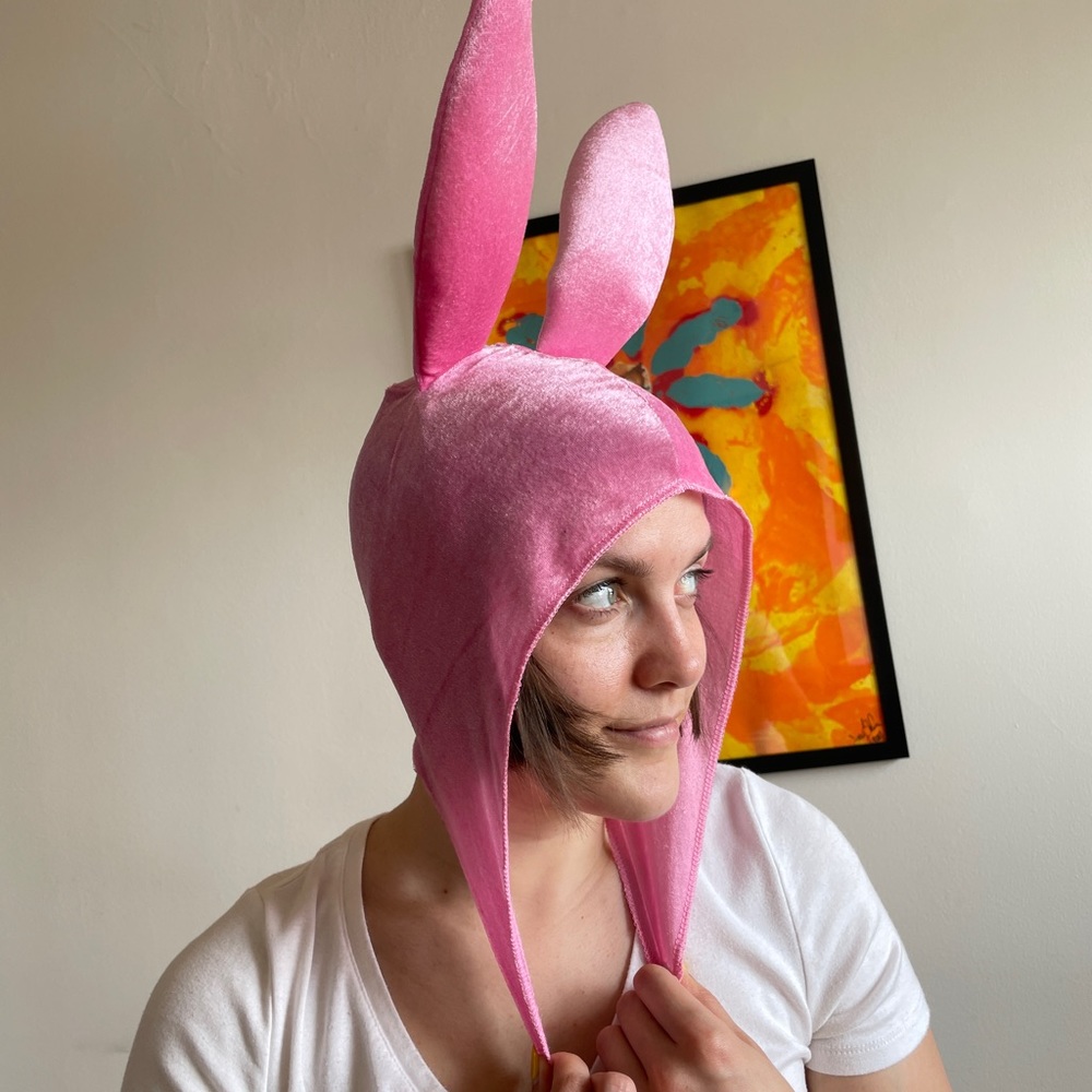Pink Bunny Ear Hat for Bob’s Burgers Louise Costume